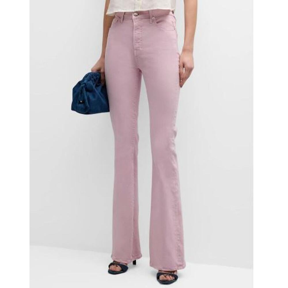 NWT Veronica Beard Beverly Skinny Flare Jeans SZ 24 NWT 248 BARELY ORCHID IRRG - Picture 6 of 11